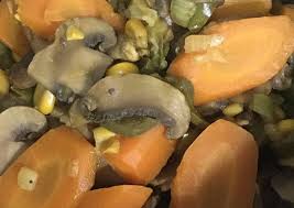 خوراک قارچ و هویج بخار پز