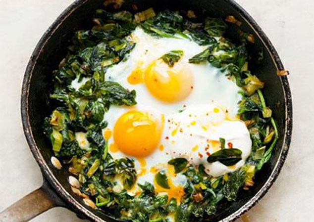 خوراک اسفناج و قارچ؛ غذای گیاهی و رژیمی