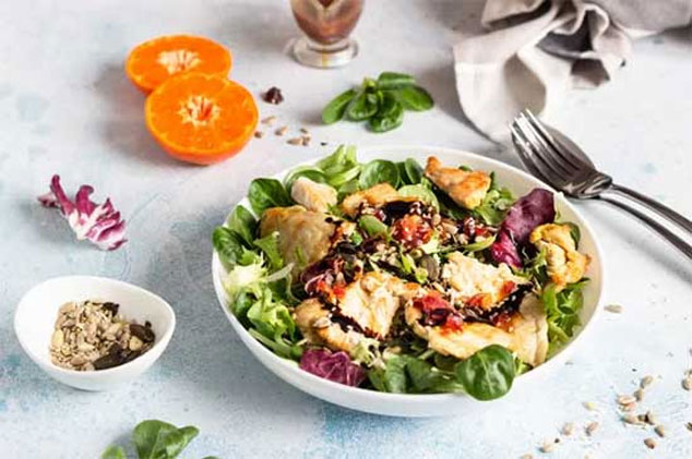 سالاد مرغ رژیمی