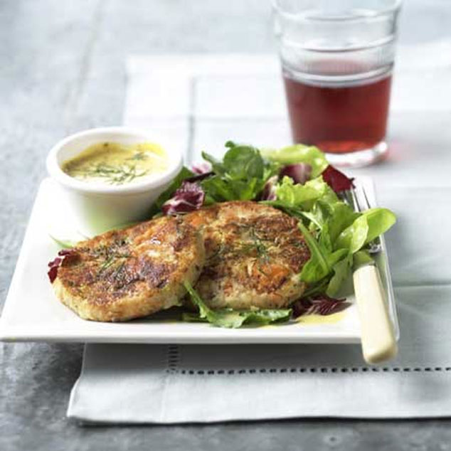 کتلت سالمون و سیب زمینی