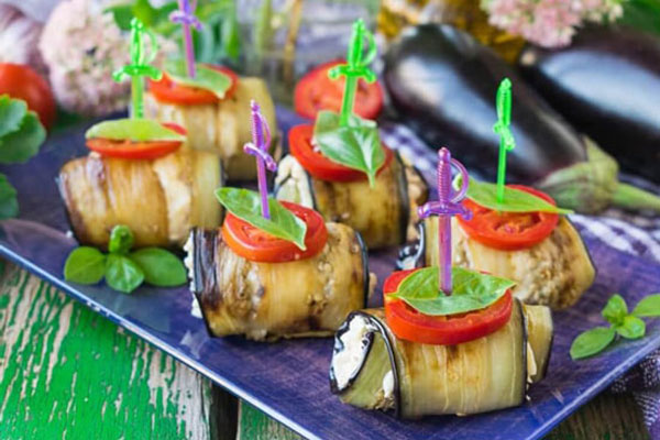 رول مرغ و بادمجان