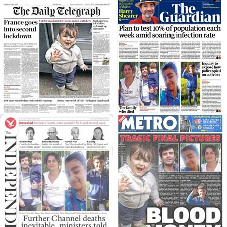 پناهجویان غرق‌شده ایرانی، تیتر یک‌ِ جهان