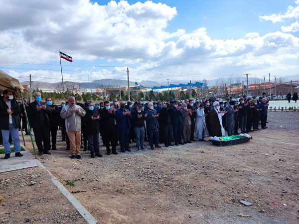 تشییع پیکر جانباز حاج غلامحسین آجودانی در بهشت سکینه کرج