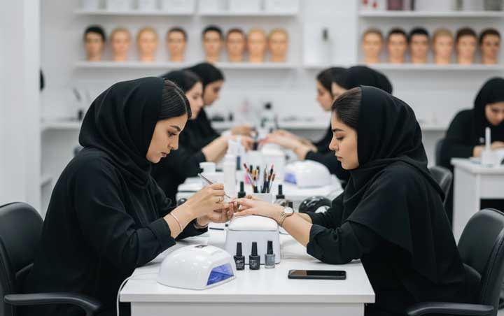 آموزش کاشت ناخن از مبتدی تا حرفه‌ای در آموزشگاه ماهدیس