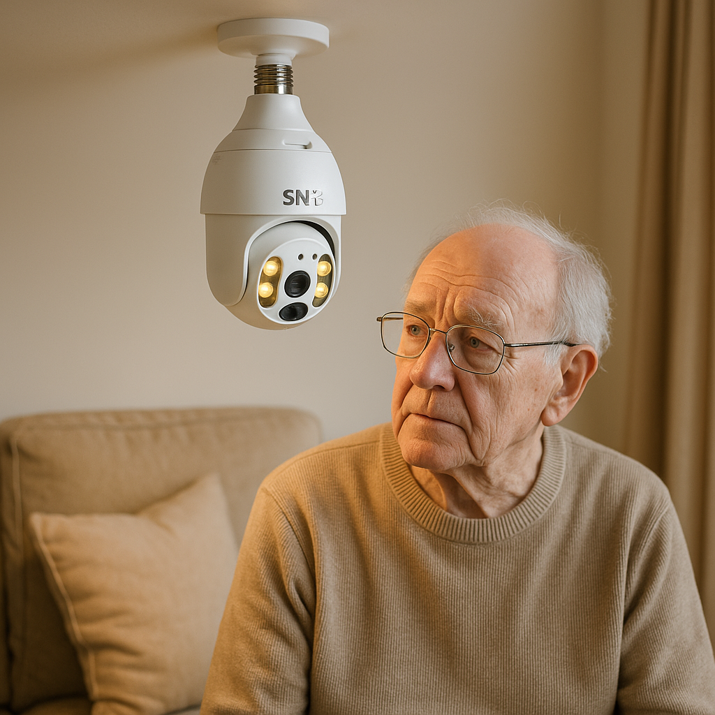 دوربین لامپی سیم‌کارتی چرخشی – امنیتی هوشمند در قالب یک لامپ