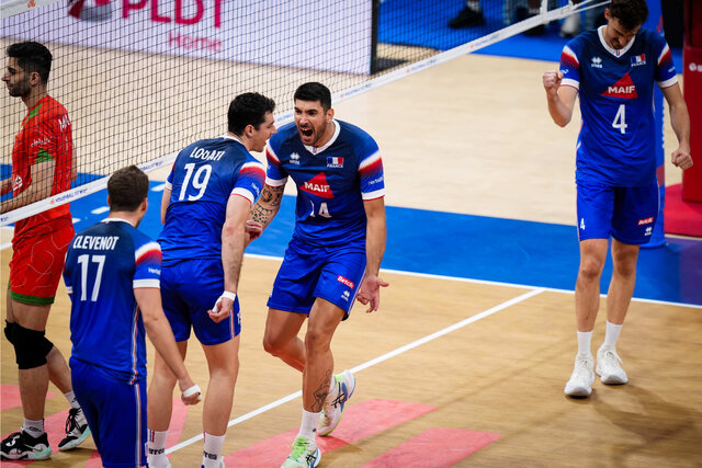 شکست والیبال ایران برابر فرانسه